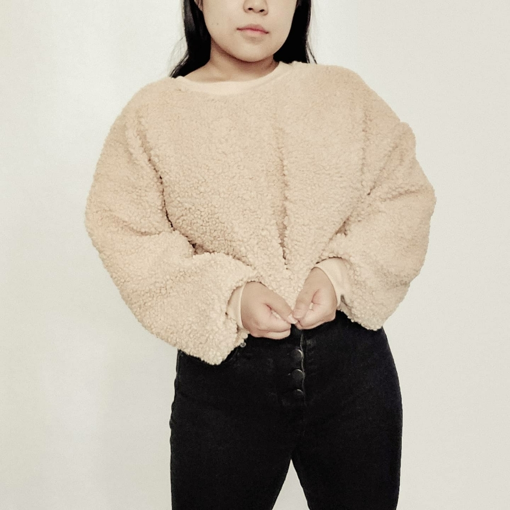 Wild Fable Oversize Teddy Crop Sweater